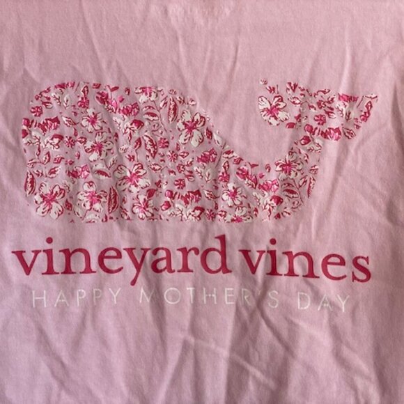 VINEYARD VINES Happy Mother’s Day Whale Filled Pink Long Sleeve T Shirt … - Picture 9 of 14